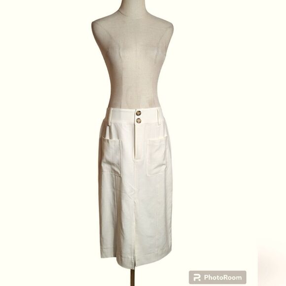 Cara Santana Ivory Midi Skirt NWT - Picture 1 of 7